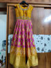Picture of Mustard yellow anarkali dress with hand made design