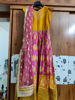 Picture of Mustard yellow anarkali dress with hand made design