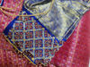 Picture of Navy blue Pattu saree with heavy maggam work