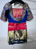 Picture of Navy blue Pattu saree with heavy maggam work