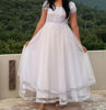 Picture of White 2 layer long gown
