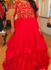 Picture of Beautiful Red long frock for photoshoots