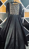 Picture of Black embroided Raw Silk Party Gown emblished with Stones and Chumkis