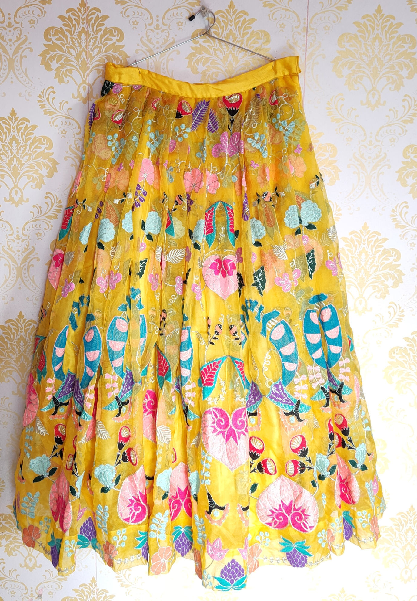 Punarvi - India Authentic|PreLoved|Sustainable Designer Yellow Organza ...