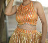 Picture of Organza crop top & Lehenga in Organza, perfect as partywear