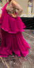 Picture of Party wear crop top and skirt with ruffle dupatta