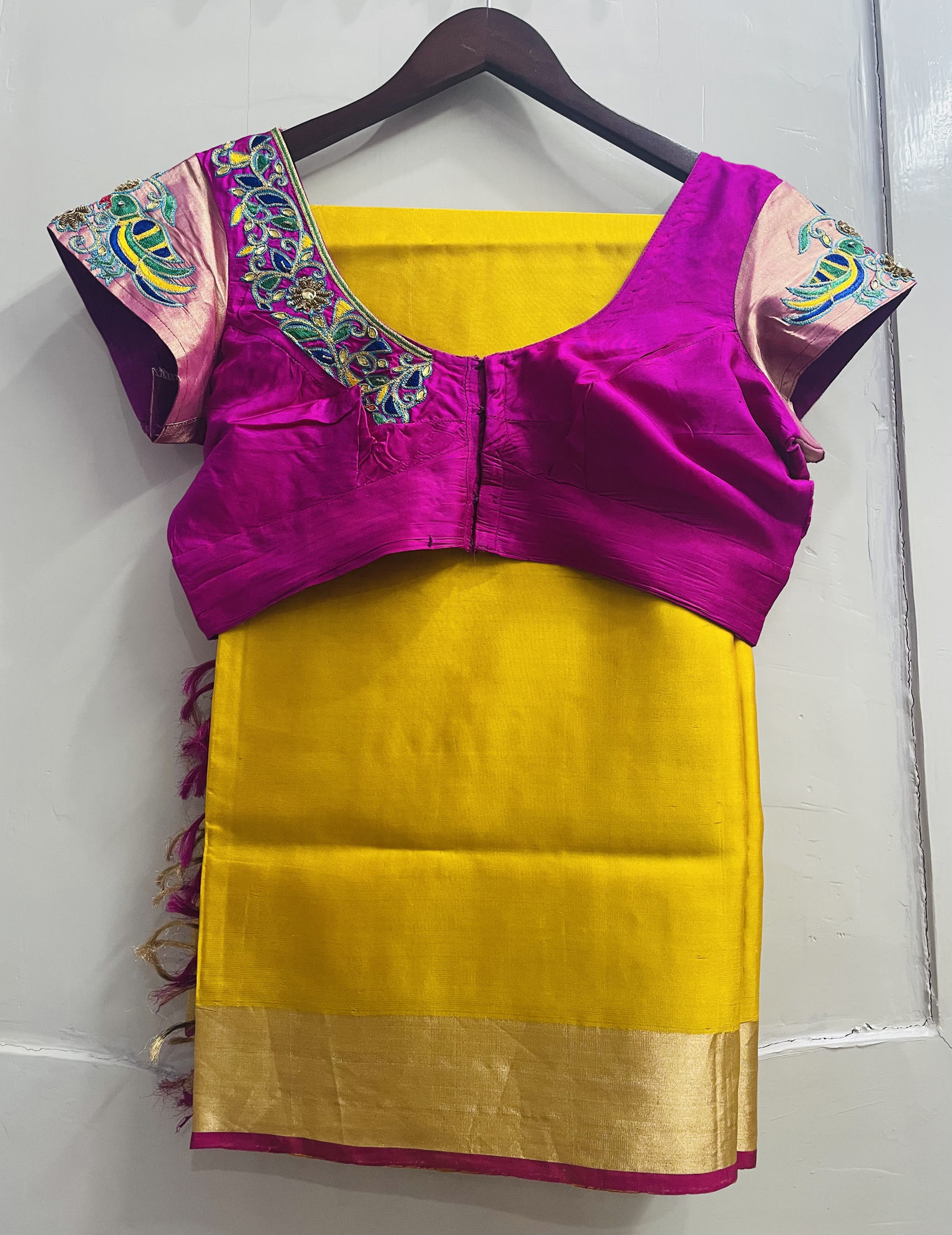 Punarvi - India Authentic|PreLoved|Sustainable Yellow Kanchi Saree