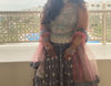 Picture of Grey Indo western Lehenga with dupatta