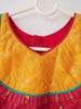 Picture of Marron with orange pure kancheepuram pattu frock For 6-8Y