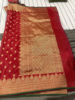 Picture of Red Kathan pattu saree and blouse