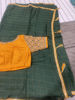 Picture of Chiffon saree and blouse with maggam work