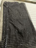 Picture of Black organza saree with gold lines & raw silk blouse