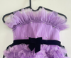 Picture of Little Muffet Purple Ruffled Dress With Attached Bowy Belt For 4-5Y