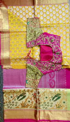 Picture of Yellow kanjivaram pattu saree