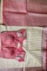 Picture of White and pink pattu saree