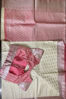 Picture of White and pink pattu saree