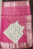 Picture of Pink and silver georgette saree