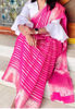 Picture of Pink and silver georgette saree