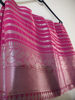 Picture of Pink and silver georgette saree