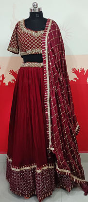 Picture of Maroon Lehanga set