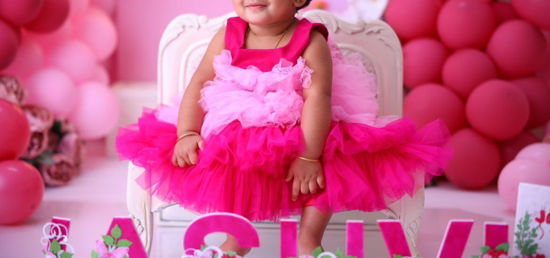 Picture of Pink ruffle frock For 1Y