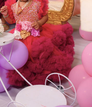 Picture of First Birthday heavy ruffles frock