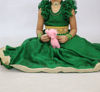 Picture of Dark leaf green  long frock For 3-4Y