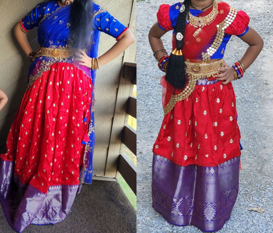 Picture of Mother and Daughter (2-4Y) duo lehenga set