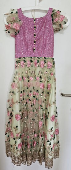 Picture of Net embroidery Long frock For 8-10Y