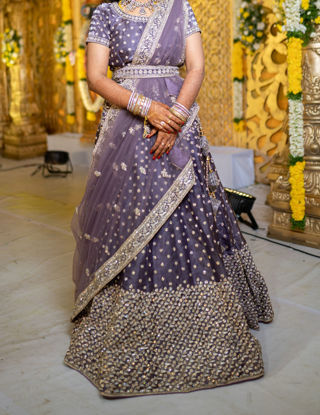 Picture of Tissue organza Bridal Lehenga