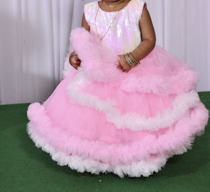 Picture of Pink Layered Frock For 1-2Y