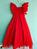 Picture of Red Colour Shimmer Net Frock For 4-6Y