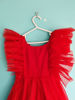 Picture of Red Colour Shimmer Net Frock For 4-6Y