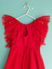 Picture of Red Colour Shimmer Net Frock For 4-6Y