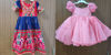 Picture of Combo of Pink Princess frock and patola frock For 1-2Y