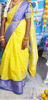 Picture of Yellow fancy saree with embroidered Blouse