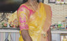 Picture of Yellow fancy saree  without blouse