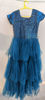 Picture of Peacock Coloured layered ruffle gown for 10-11 years