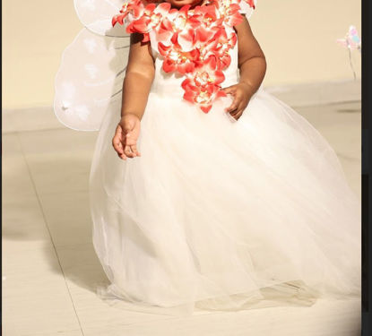 Picture of White Long frock For 1-2Y