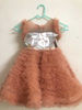 Picture of Peach mirror work frock 2-3y