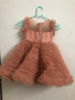 Picture of Peach mirror work frock 2-3y