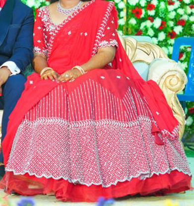 Picture of Pomegranate Perfection Lehenga for Reception