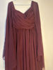 Picture of maroon pleated gown