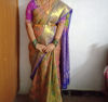 Picture of Pattu saree with maggam work Blouse