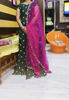 Picture of Bottle green Georgette long frock with pot neck