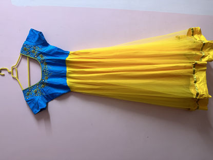 Picture of New handwork yellow and blue anarkali