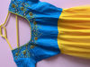 Picture of New handwork yellow and blue anarkali