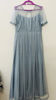 Picture of Grey colour net long frock with drop neck