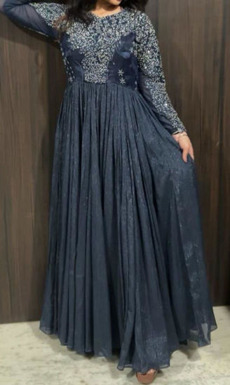 Picture of Long Frock with hand work