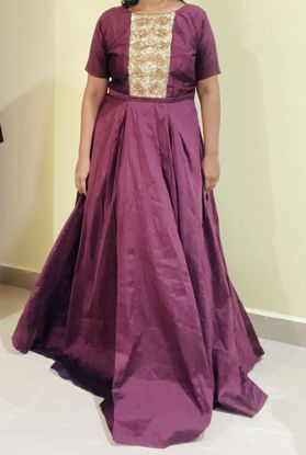 Picture of Wine colour long dress